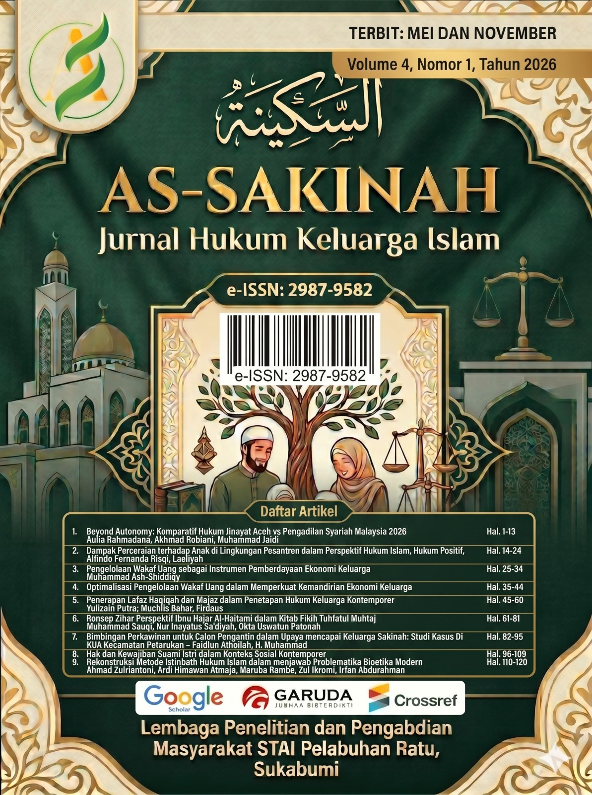 					Lihat Vol 4 No 1 (2026): As-Sakinah : Jurnal Hukum Keluarga Islam
				